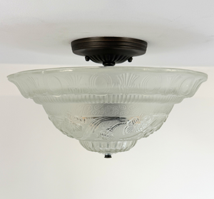 Art deco ceiling light, handmade by The Lamp Goods