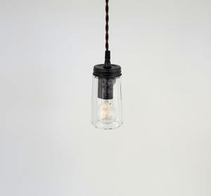 Heavy Simple Clear Faint Holophane Pendant