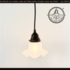 Antique Rare Bubble Frosted Ruffle Pendant