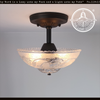 Antique Floral and Leaf Embossed Ceiling Light