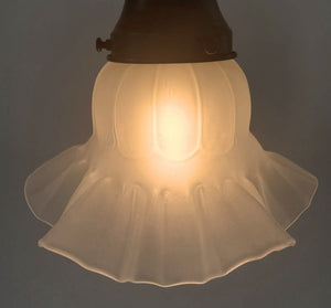 Antique Rare Bubble Frosted Ruffle Pendant