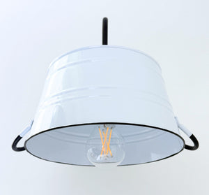 WHITE ENAMEL COUNTRY BARN WALL SCONCE