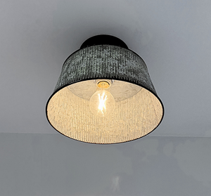 Farmhouse Lime Washed Bucket Ceiling Light