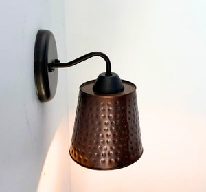 Rustic Hammered Copper Wall Sconce - The Lamp Goods