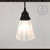 Frosted Panel Clear Diamond Drop Pendant