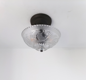 Antique Floral and Leaf Embossed Ceiling Light
