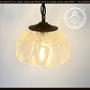 Vintage Flower Pressed Glass Pendant