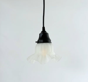 Antique Rare Bubble Frosted Ruffle Pendant