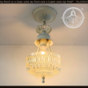 Vintage Pressed Glass Petite Chandelier Pendant Light
