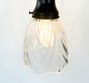 Heavy Pressed Vintage 1960's Pendant or Sconce