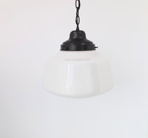 Salvaged Vintage Large Schoolhouse Globe Pendant