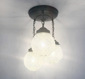 Heirloom Vintage Diamond Square Trio Ceiling Light - The Lamp Goods