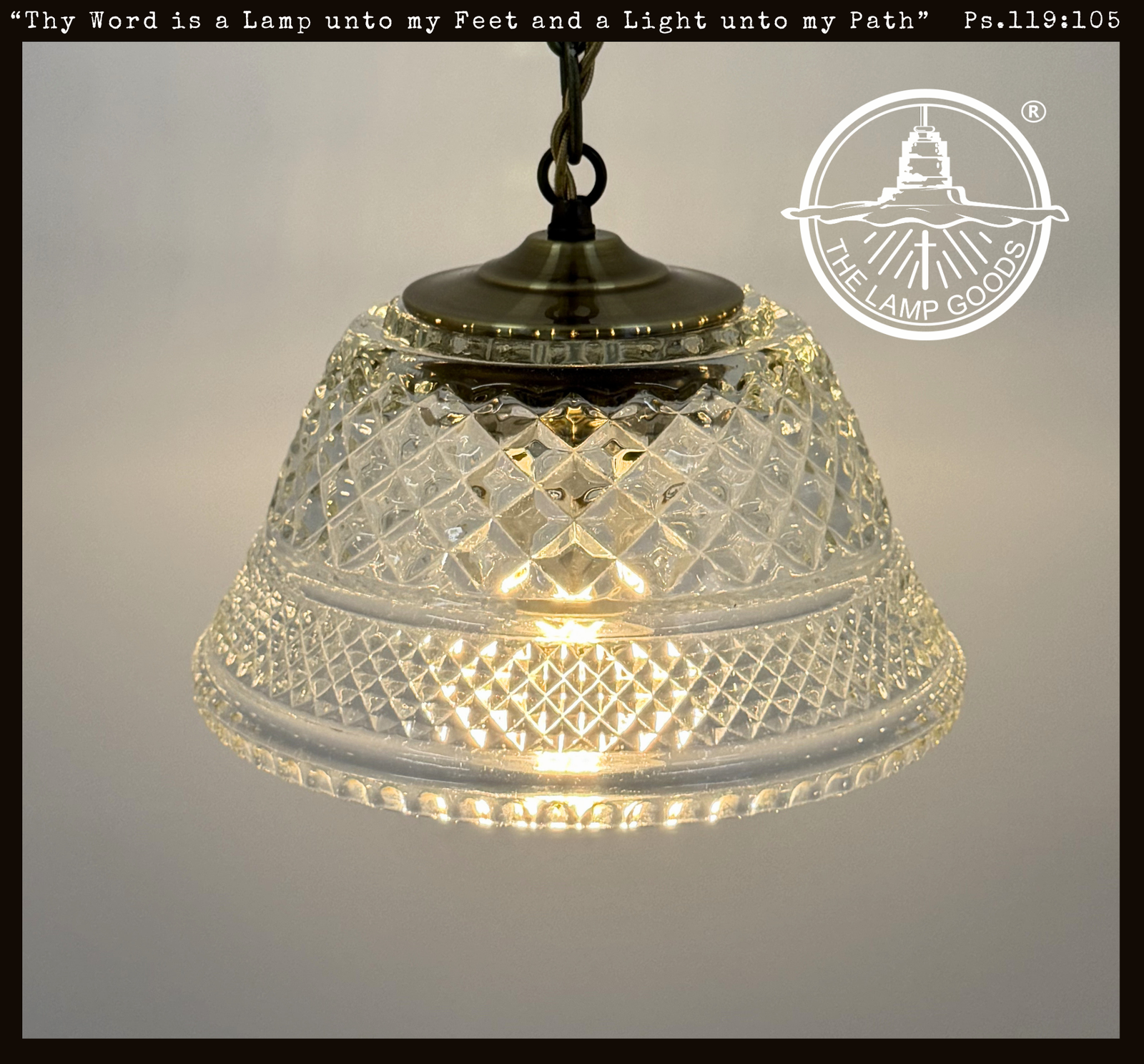 Gold Accent Vintage Diamond Square Pendant