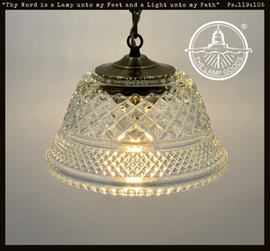Gold Accent Vintage Diamond Square Pendant