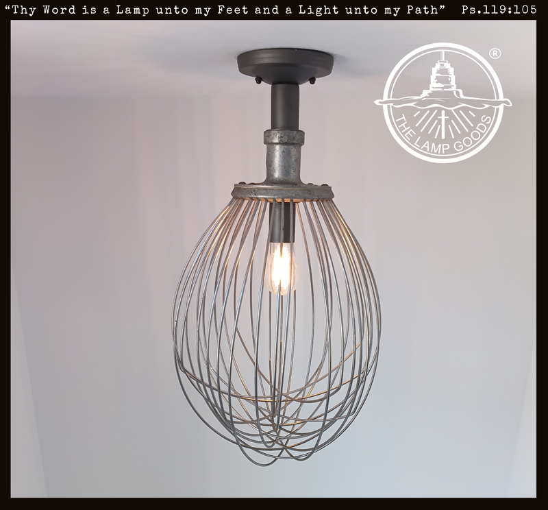 Vintage Industrial Whisk Kitchen Ceiling Light