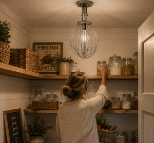 Vintage Industrial Whisk Kitchen Ceiling Light