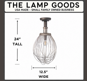 Vintage Industrial Whisk Kitchen Ceiling Light