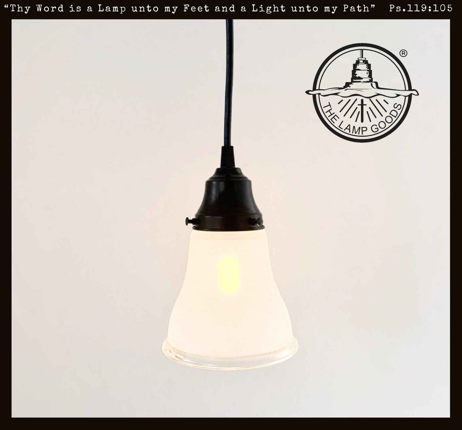 Classic Frosted Clear Rim Pendant