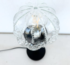 Victorian Clear Glass Globe Table Lamp