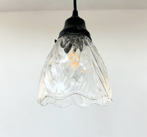 Heavy Pressed Vintage 1960's Pendant or Sconce