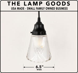 Frost and Clear Crossed Glass Wall Sconce/Pendant Light - The Lamp Goods