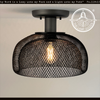 Farmhouse Black Mesh Ceiling Light