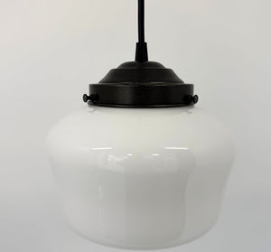 Classic Schoolhouse |7.5"| Milk Glass PENDANT LIGHT Fixture
