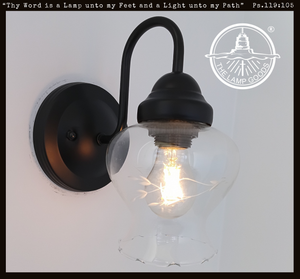 Delicate Antique Clear Etched Vine Wall Sconce