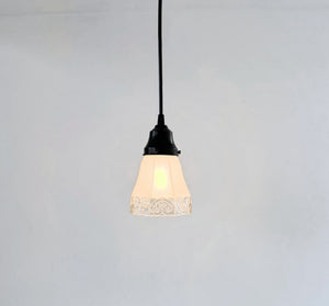 Victorian Clear and Frost Octagon Pendant | 5" Width - The Lamp Goods