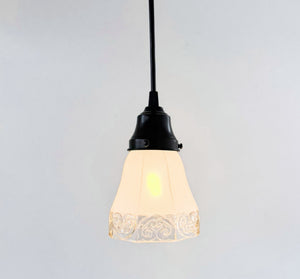 Victorian Clear and Frost Octagon Pendant | 5" Width - The Lamp Goods