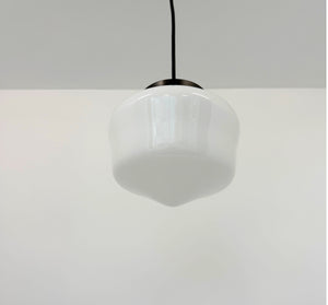 Classic Schoolhouse |7.5"| Milk Glass PENDANT LIGHT Fixture