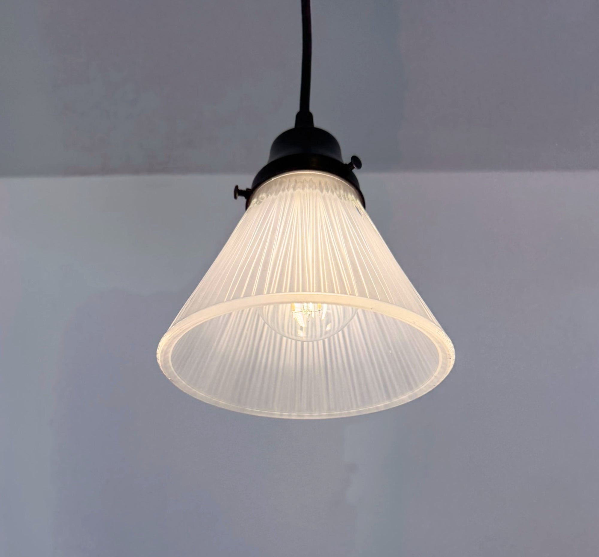 Frosted Vintage Small Holophane