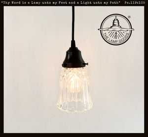 Vintage Diamond Pressed Petal Pendant