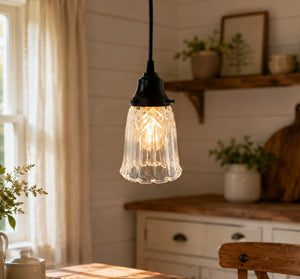 Vintage Diamond Pressed Petal Pendant