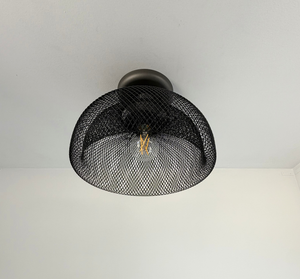 Farmhouse Black Mesh Ceiling Light