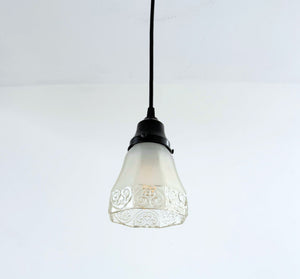Victorian Clear and Frost Octagon Pendant | 5" Width - The Lamp Goods