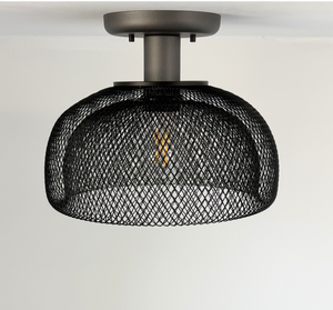 Farmhouse Black Mesh Ceiling Light