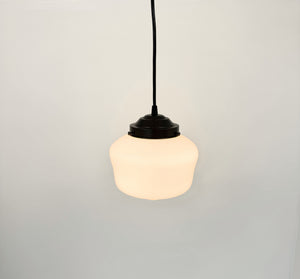 Classic Schoolhouse |7.5"| Milk Glass PENDANT LIGHT Fixture