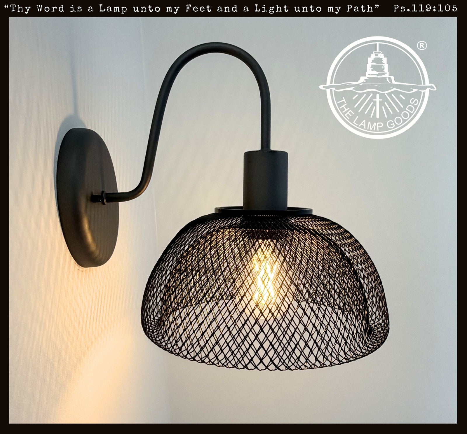 Farmhouse Black Mesh Wall Sconce