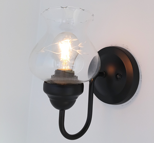 Delicate Antique Clear Etched Vine Wall Sconce