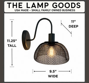 Farmhouse Black Mesh Wall Sconce