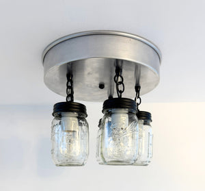 Country Line Mason Jar Chandelier – Five Light