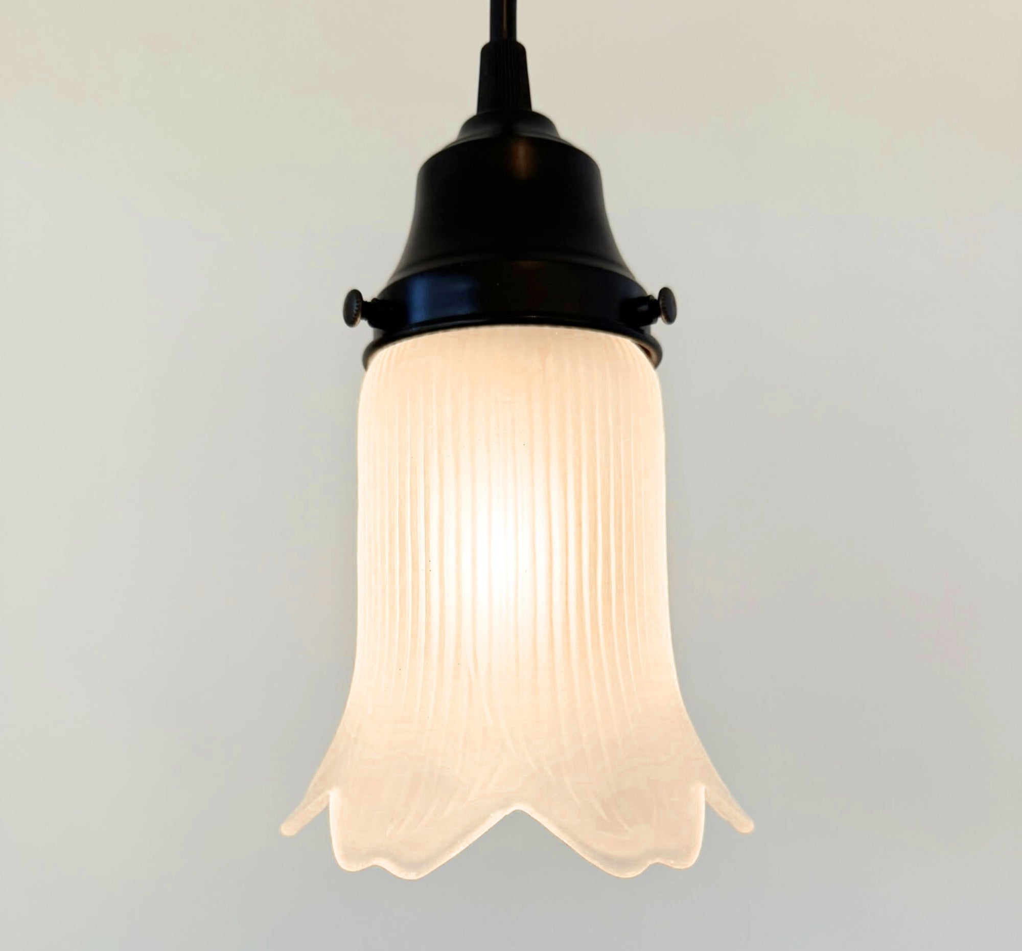 Vintage Frosted Tulip Glass Pendant Light