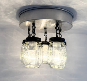 Country Line Mason Jar Chandelier – Five Light