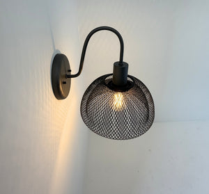 Farmhouse Black Mesh Wall Sconce