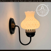 Quilted Milk Glass Wall Sconce