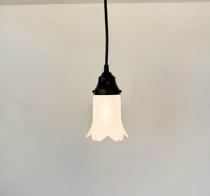 Vintage Frosted Tulip Glass Pendant Light