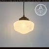 Etched Grapevine Schoolhouse Pendant Light