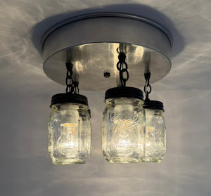 Country Line Mason Jar Chandelier – Five Light