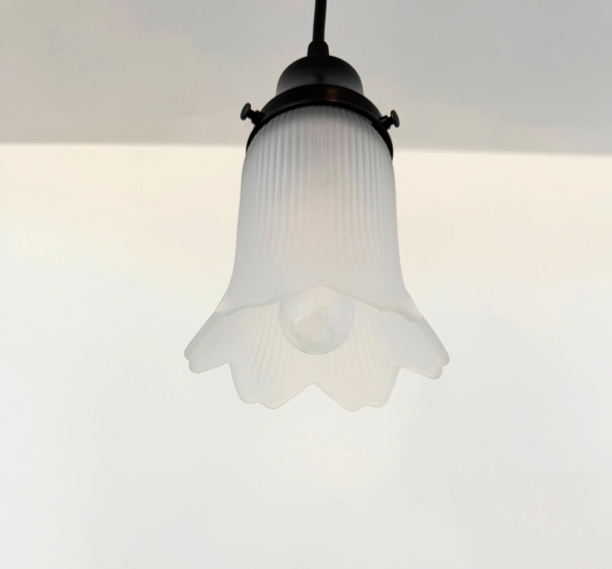Vintage Frosted Tulip Glass Pendant Light